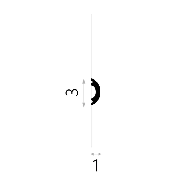 Brau decorativ polimer dur MD031 30X10X2000mm 3