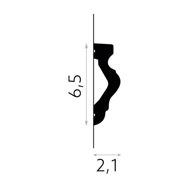 Brau decorativ polimer dur MD308 65X21X2000mm 3