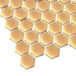 Mozaic ceramica Mini Hexagon Gold matt 7