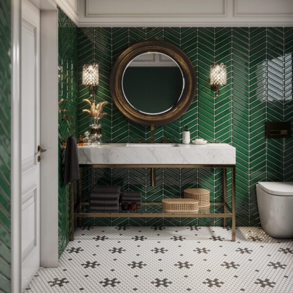 Mozaic ceramic Royal Chevron Vert