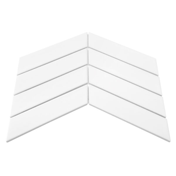 Mozaic ceramic Royal Chevron White matt 3