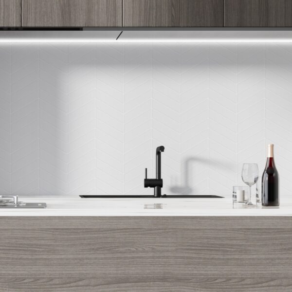 Mozaic ceramic Royal Chevron White matt