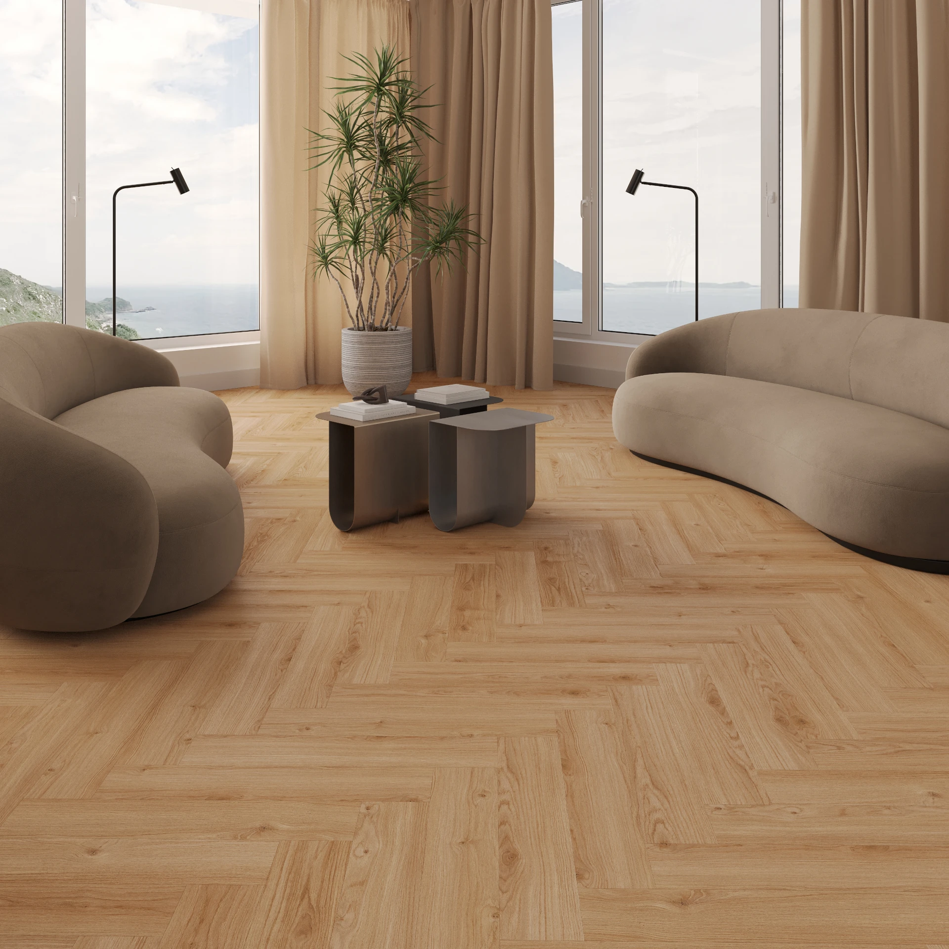 Parchet SPC Barlinek Living Stejar Zeno Herringbone